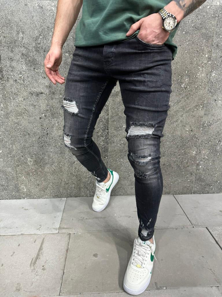 SKINNY DESTROYED JEANS