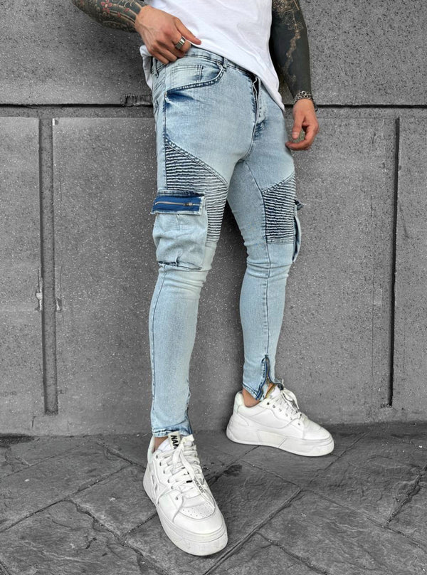 LOOK BIKER-DENIM DESTRUIDO