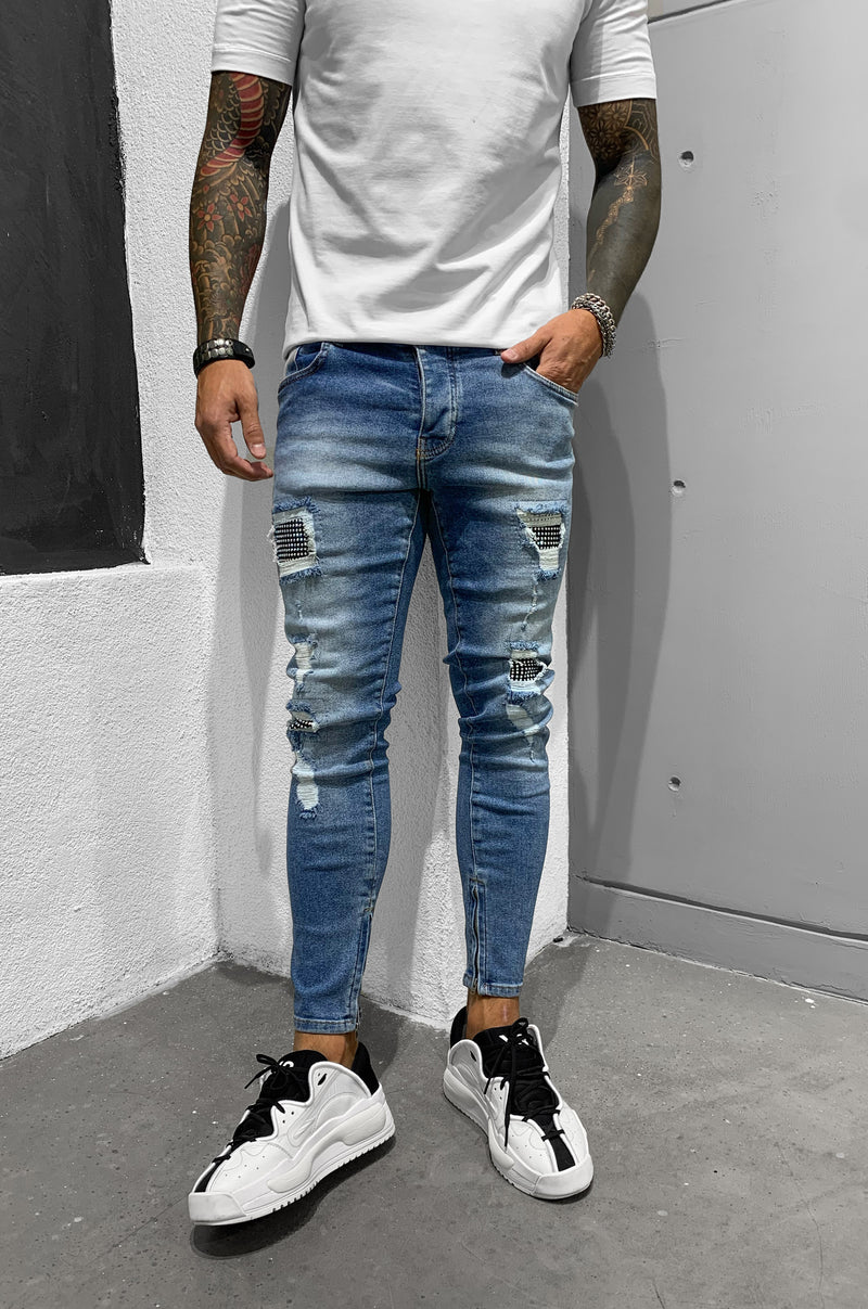 CASA STONE SKINNY JEANS BLUE