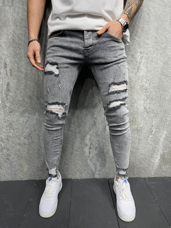 YOU DESTROYED SKINNY JEANS GREY