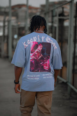 KEEP IT EASY HEAVY T-SHIRT / HELLBLAU