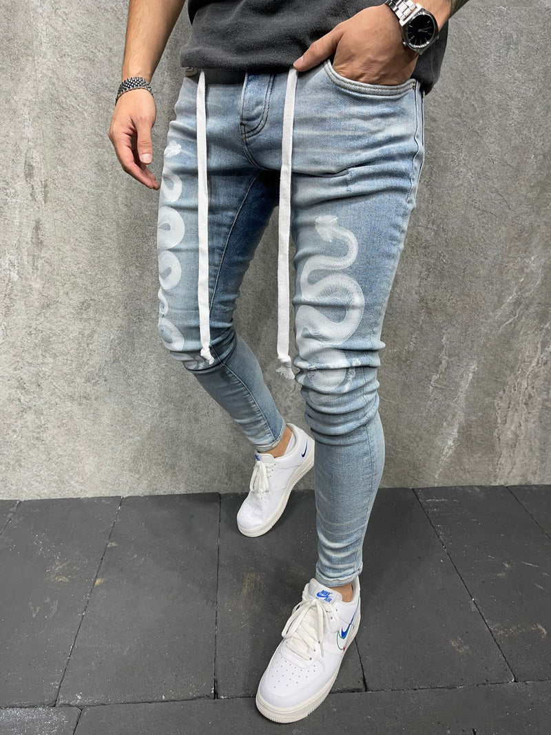 LOOK BIKER-DENIM DESTRUIDO